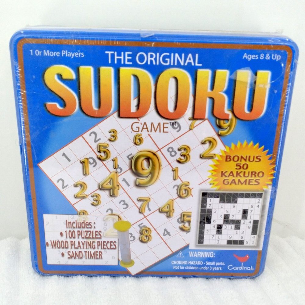 Cardinal Industries Sudoku/Kakuro Deluxe Game Tin